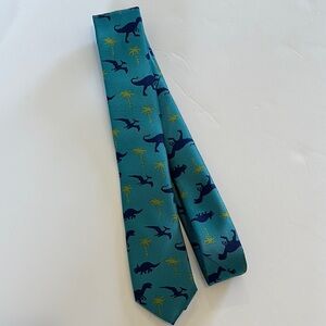 Lands' End Blue and Green Shark Pattern Tie
